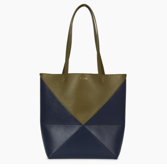 Loewe Handbags - NWT LOEWE  Medium Bicolor Puzzle Tote Bag Olive Navy